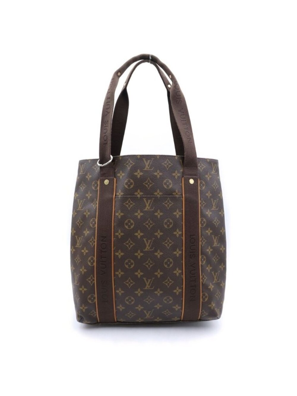 Louis Vuitton Cabas Beaubourg Tote Bag Monogram Leather Brown